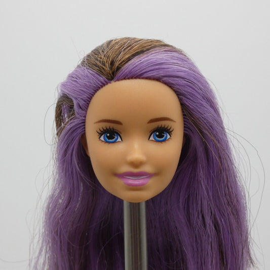 Barbie Skipper Babysitter Doll Head Brown Purple Hair Bathtime FXH05 2019