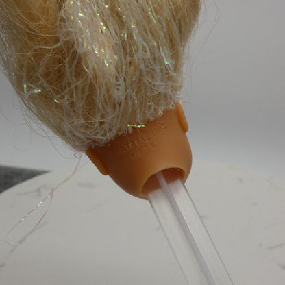 Barbie Mermaid Doll Head Only 1992 SuperStar Blonde Tinsel Hair 1434 Mattel