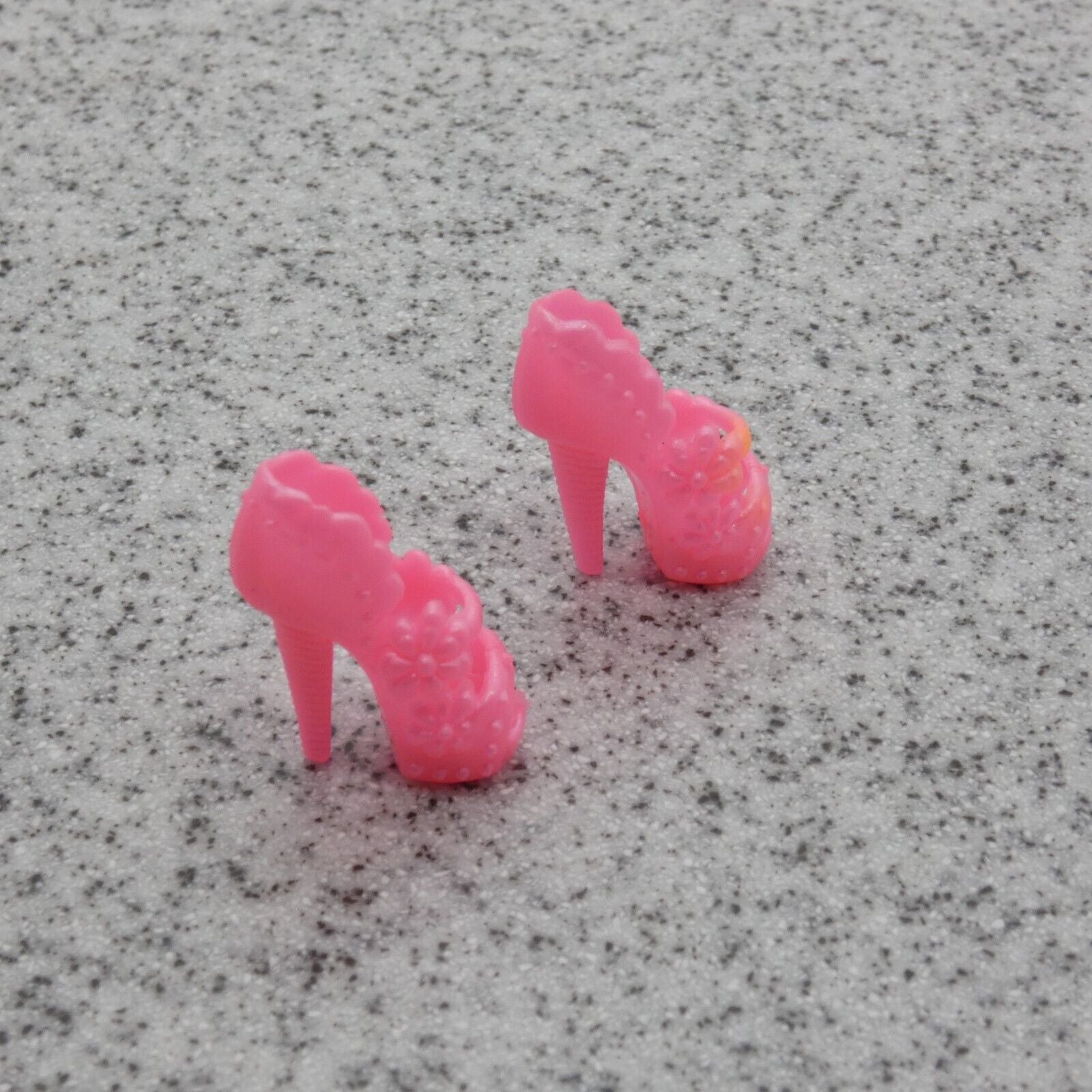 Barbie Doll Size Shoes High Heel Pink Open Toe Sandals For Articulated Clone