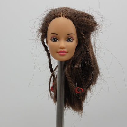 Barbie Palm Beach Teresa Doll Head Brown Eyes Hair Medium Light Skin 2002 53459