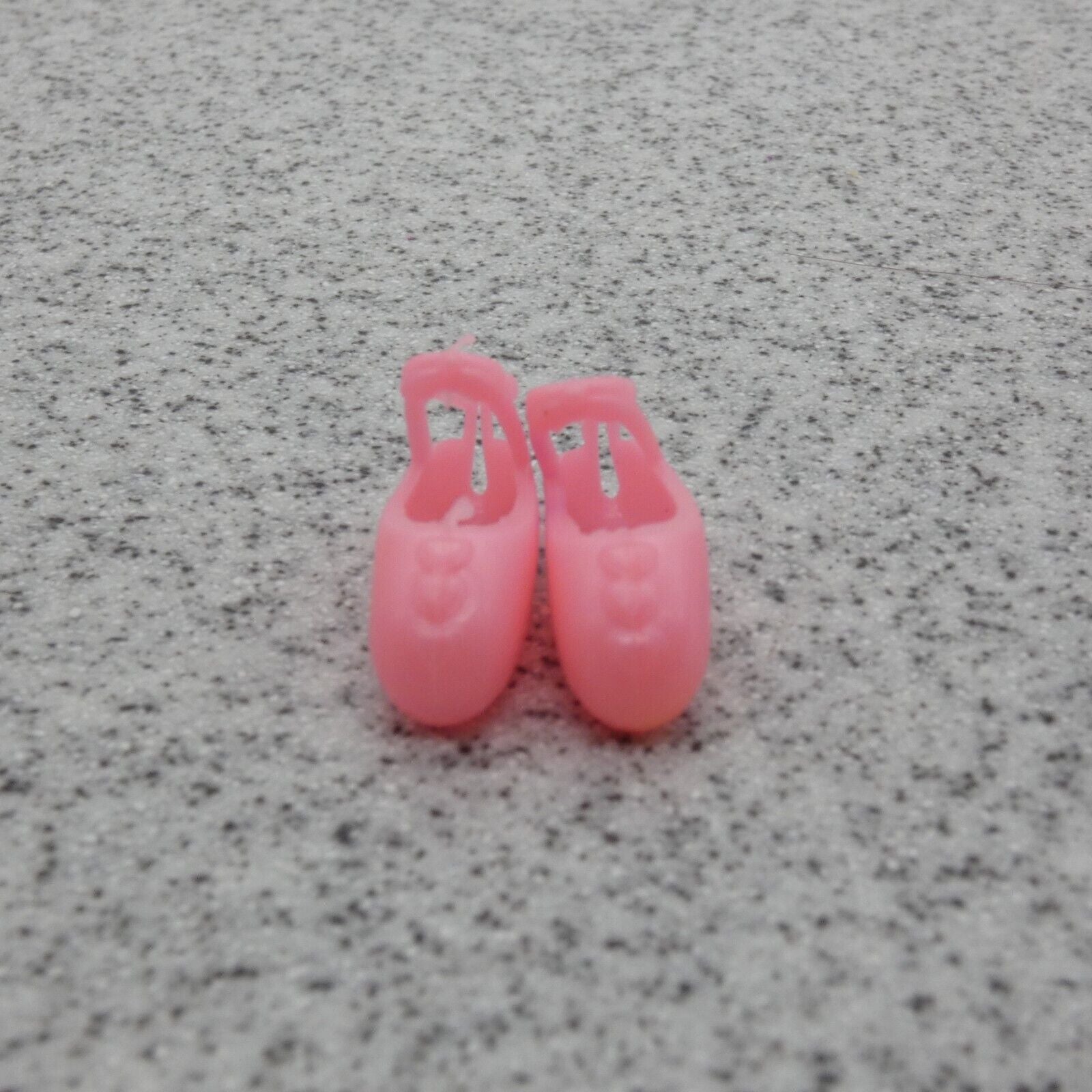 Barbie Doll Size Shoes Pink Closed Toe Ballet Pointe Flat Ankle Straps B1 Clone