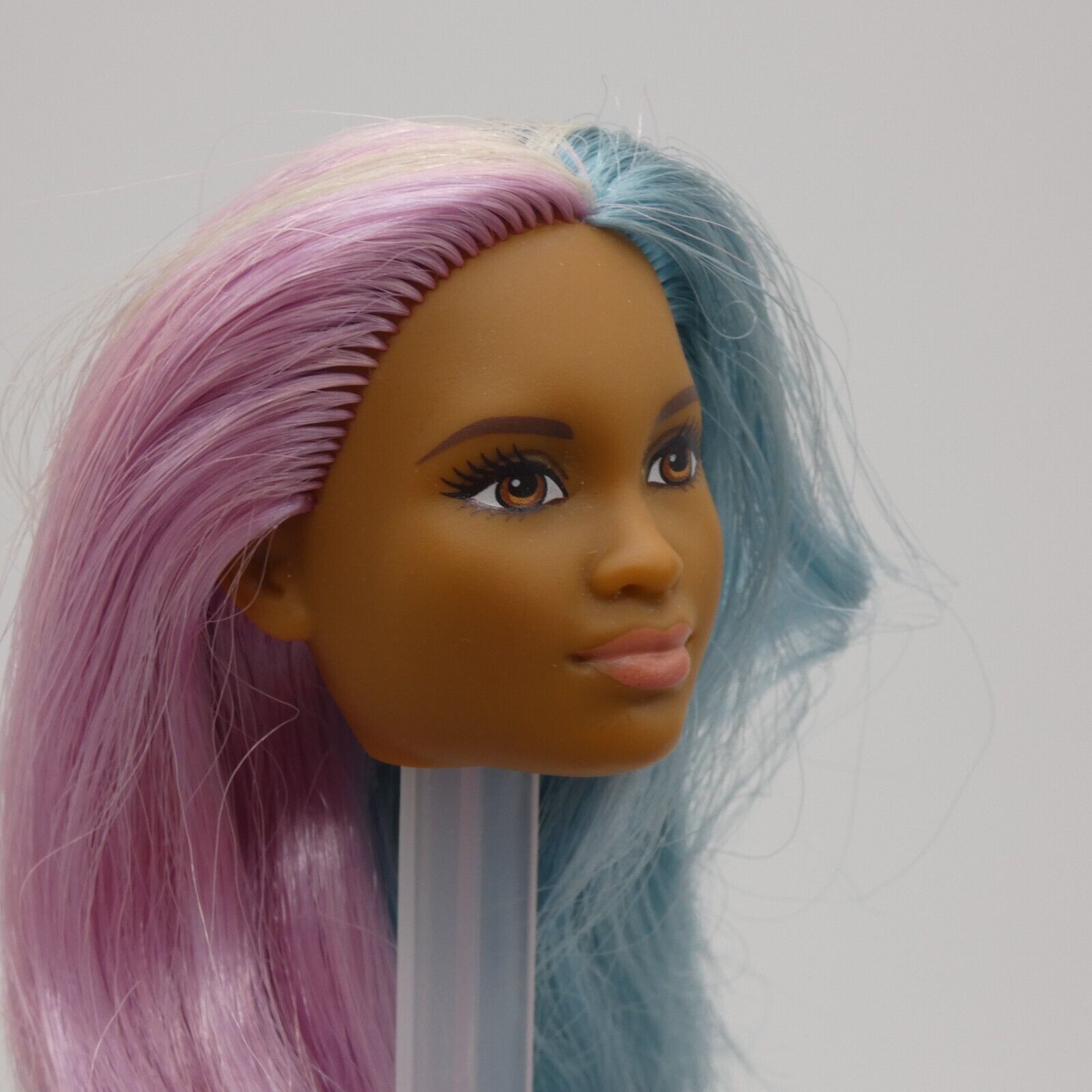 Barbie Fashionistas 42 Doll Head Only AA Grace Mbili Purple Blue Hair 2016 DTF05