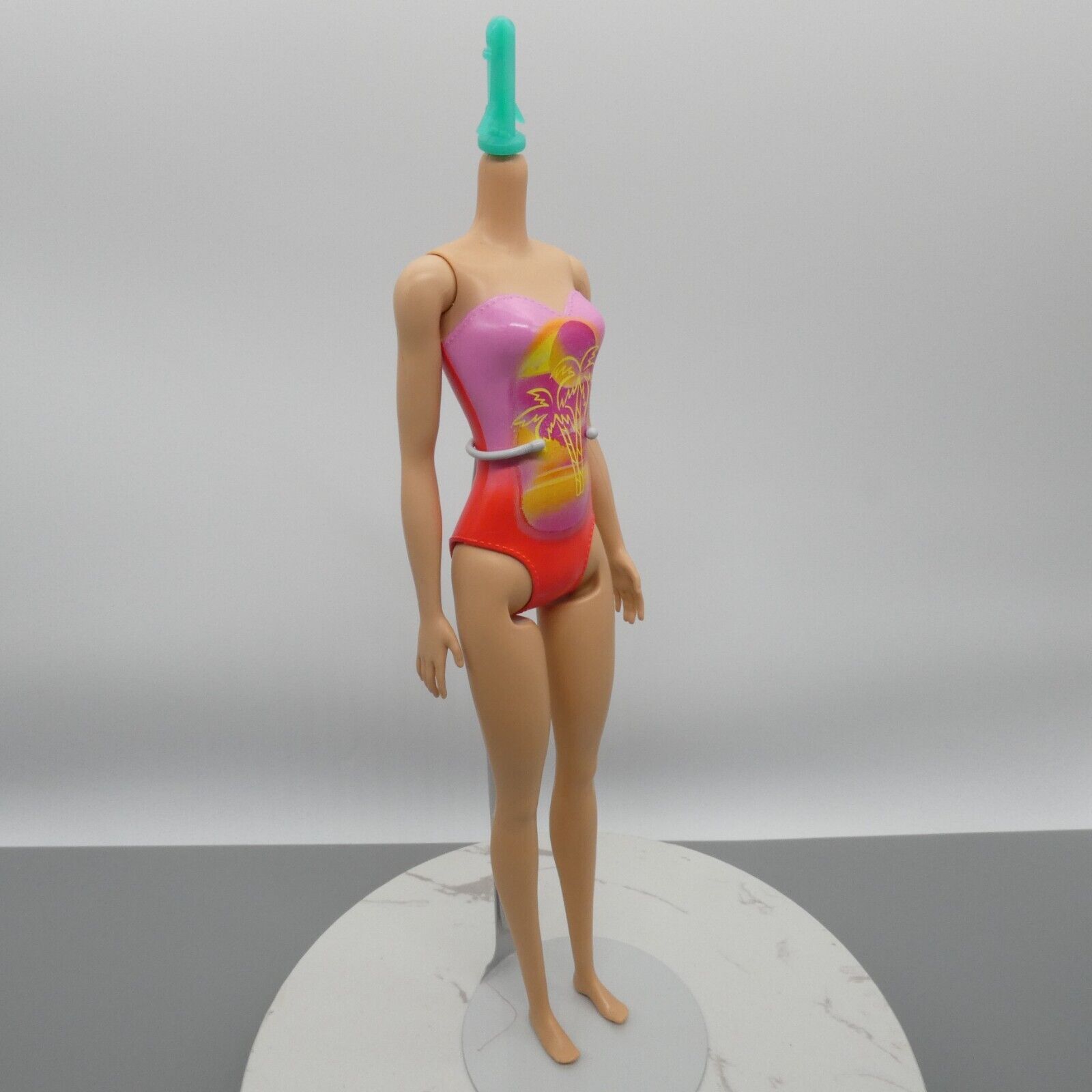 Barbie Beach Doll Body Medium Light Skin Tropical Molded Suit 2024 HXX48