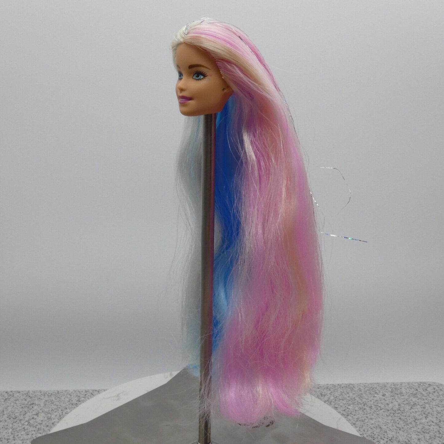 Barbie Fantasy Hair Doll Head Millie Face Pink Blue Blonde Hair 2020 GHN04 M4