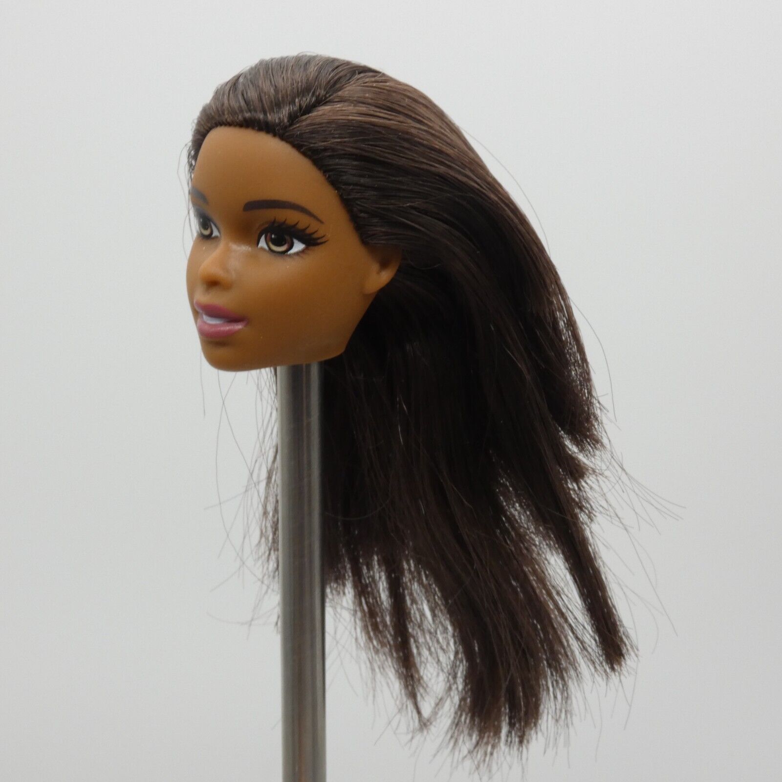 Barbie African American Doll Head Asha Face Medium Skin Tone Brown Eyes Mattel