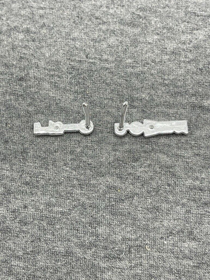 Barbie Extra #4 Doll Earrings Silver Plated Girl Power Barbs Removed GRN30 2021