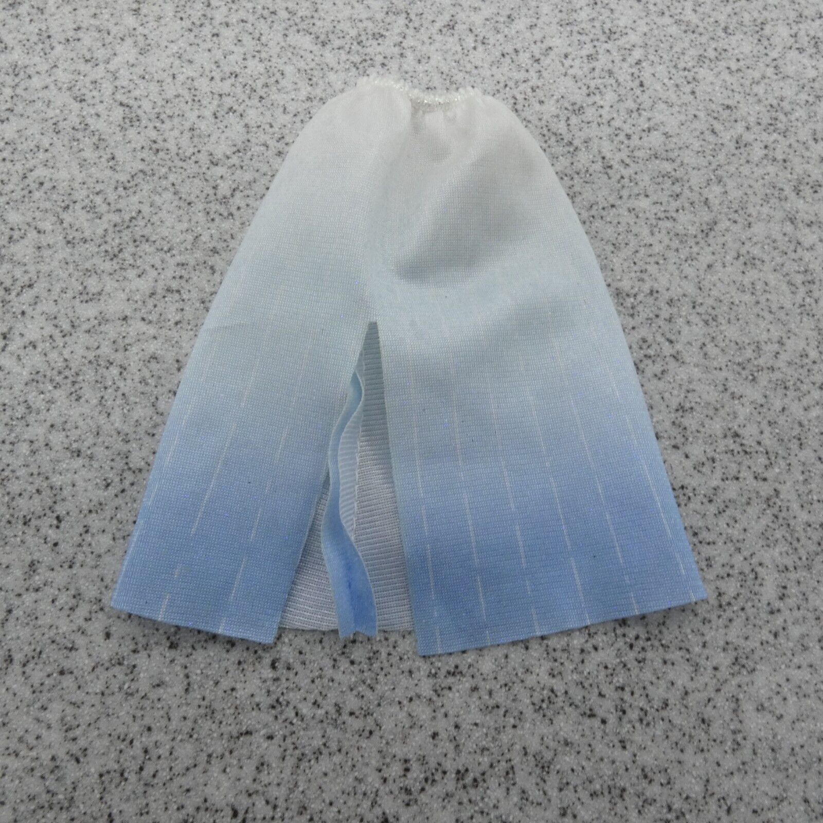 Barbie Doll Size Skirt Blue White Ombre Sparkle Midi Knee Length Elastic Waist