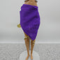 Barbie Doll Size Skirt Side Wrap Purple Gold Tone Dangle Sun Medallions