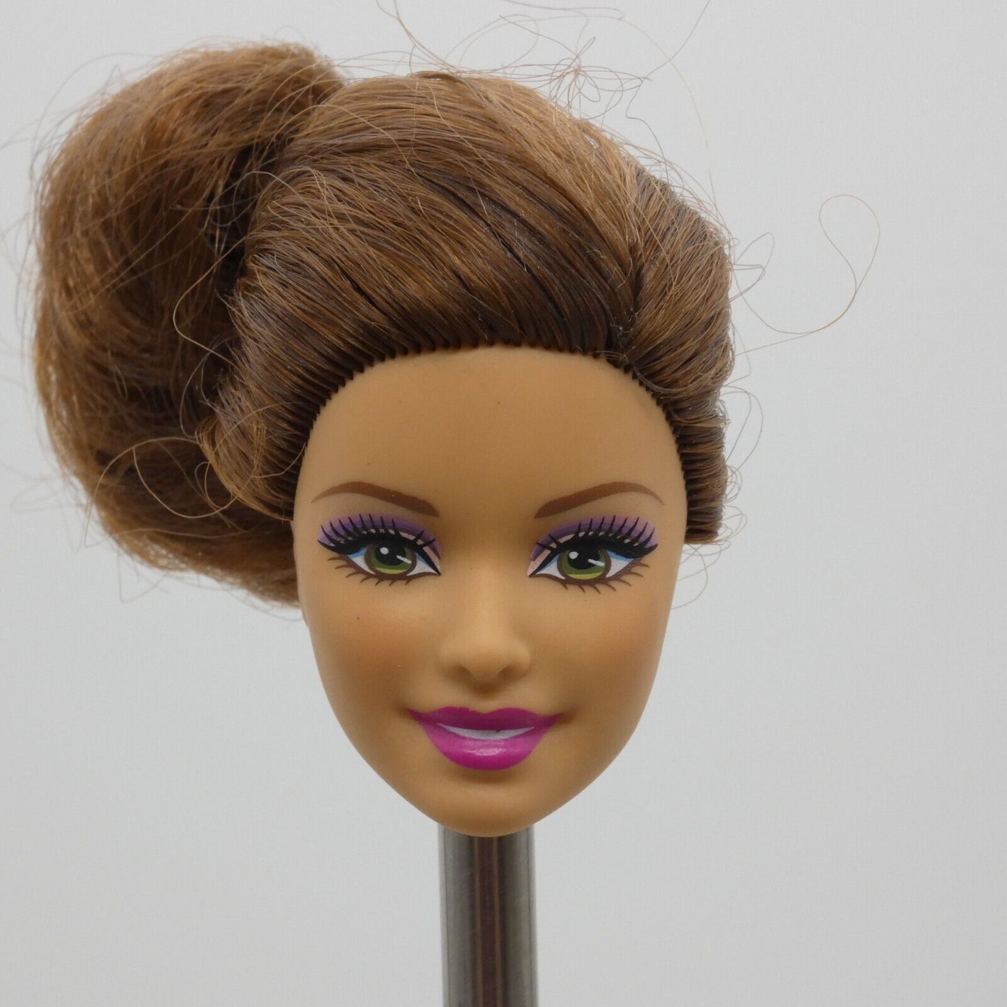 Barbie Ballerina Teresa Doll Head Summer Face Brown Hair Green Eyes Mattel