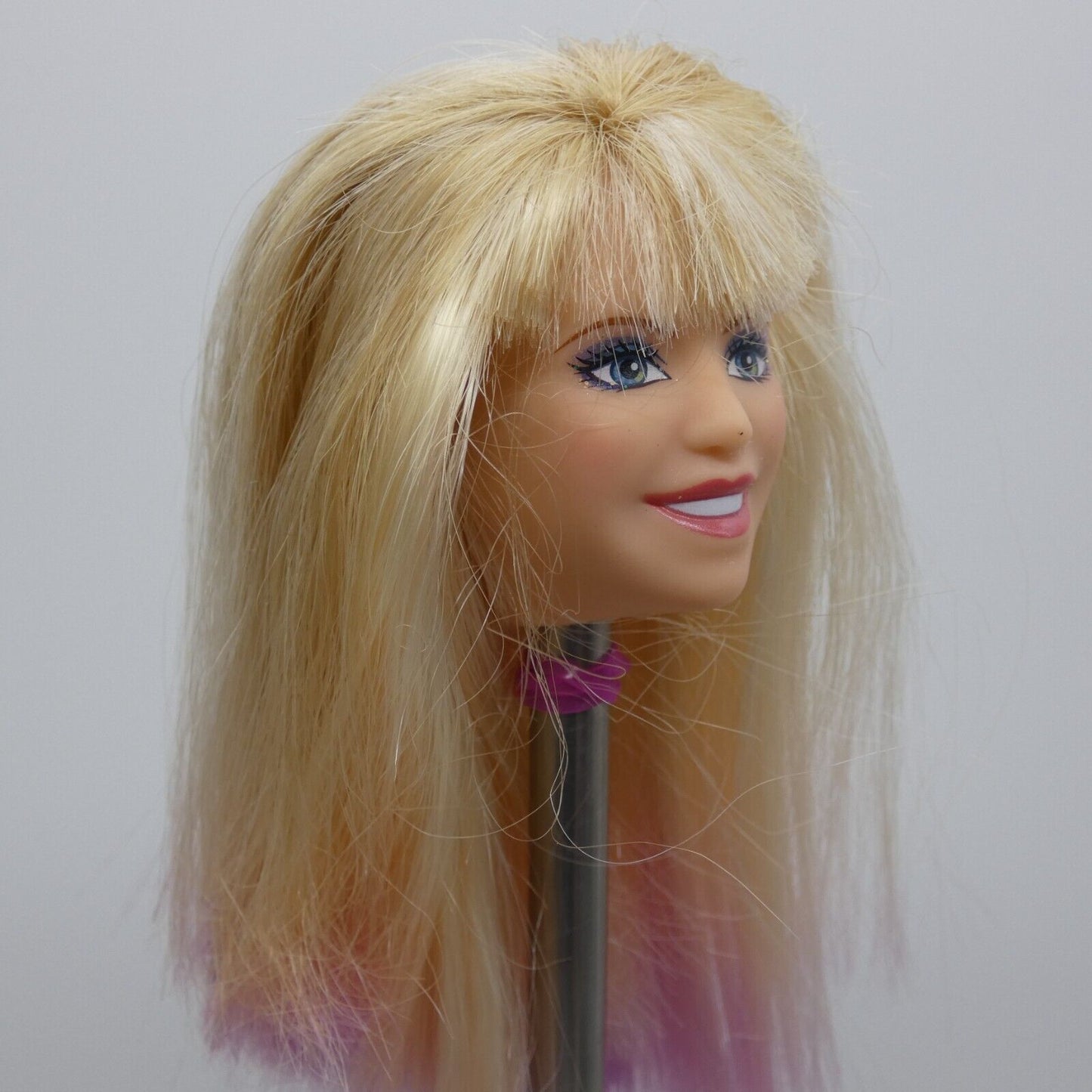 Disney Hannah Montana Doll Head Blonde Hair Dyed Tips 2007 Jakks Pacific 20220