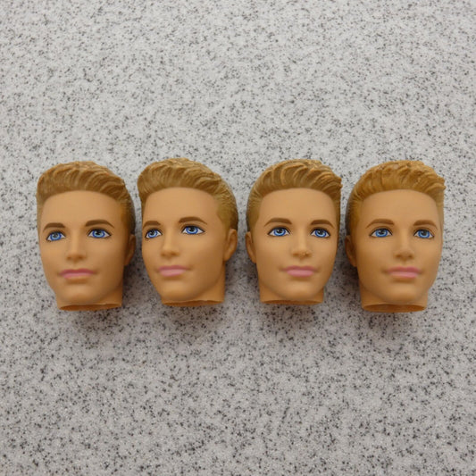 Barbie Prince Kieran Ken Ryan Doll 4 Heads Molded Blonde Hair Medium Light Skin