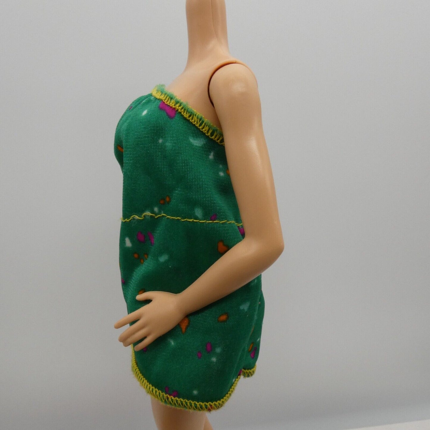 Barbie Fashion Extras Doll Tube Top Mini Dress Green Strapless 1979 Mattel 4907