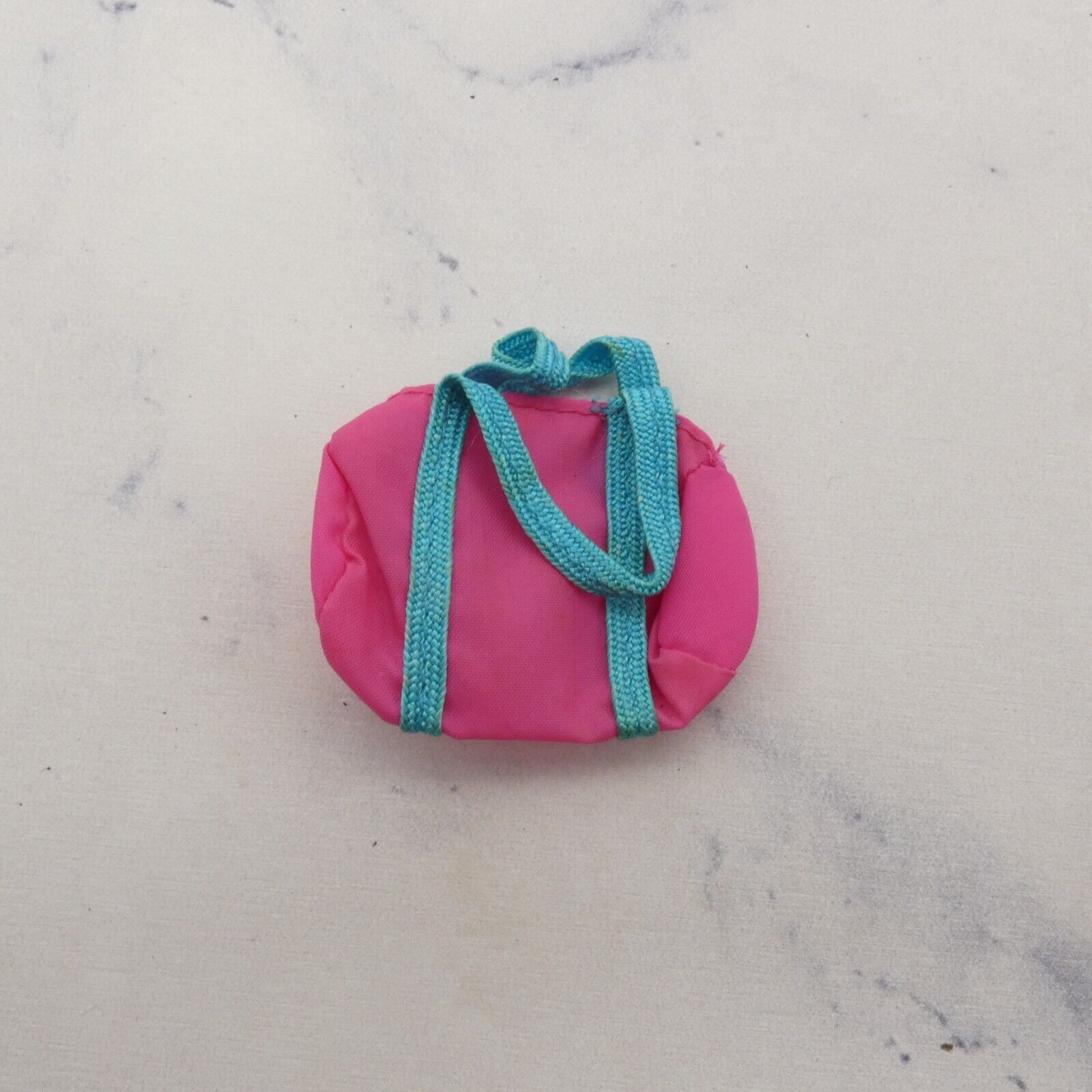 Barbie Doll Size Duffle Gym Bag Pink Tote Teal Straps Playset Accessory