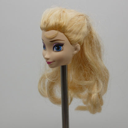 Disney Frozen Fever Elsa Birthday Doll Head Only Blonde Hair Light Skin DGF54