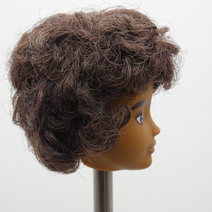 Creatable World Doll Head Curly Brown Hair Eyes Medium Skin 2020 Mattel GKV45