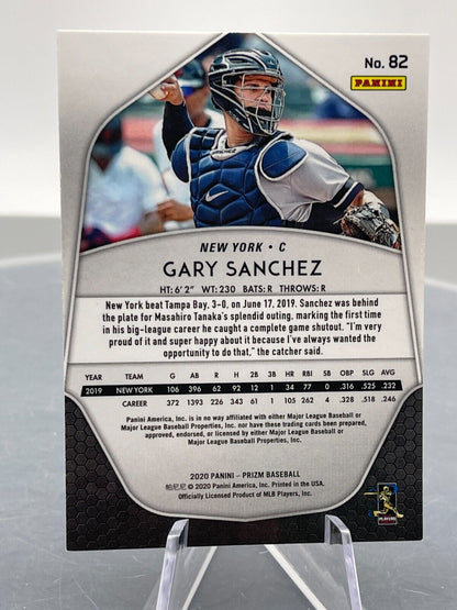 2020 Panini Prism Gary Sanchez #82 New York Yankees Catcher