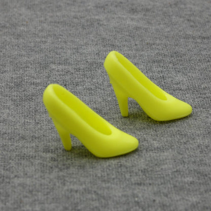 Barbie Doll Shoes Yellow Pumps Heels 80s 90s SuperStar Era Mattel O81