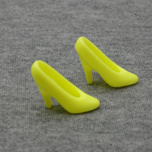 Barbie Doll Shoes Yellow Pumps Heels 80s 90s SuperStar Era Mattel O81