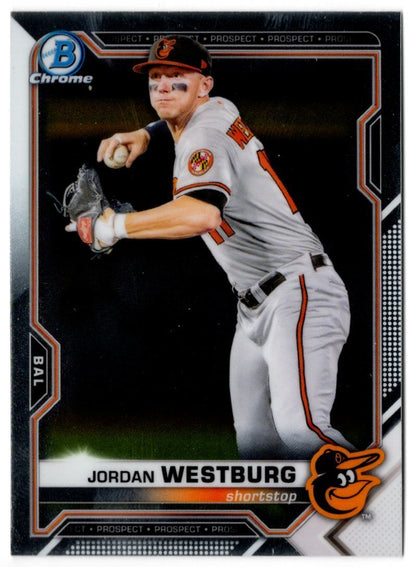 2021 Bowman Chrome Prospects Jordan Westburg Baltimore Orioles #BCP-98