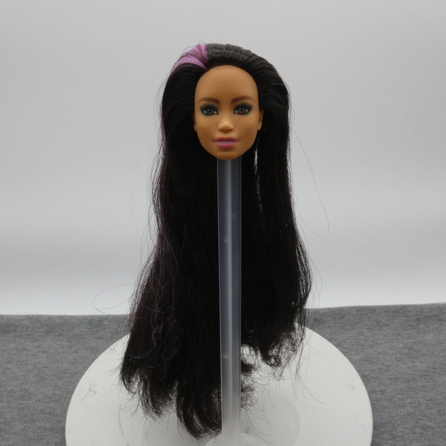 Barbie Color Reveal Watermelon Doll Head Crystal Face Black Purple Hair 2022