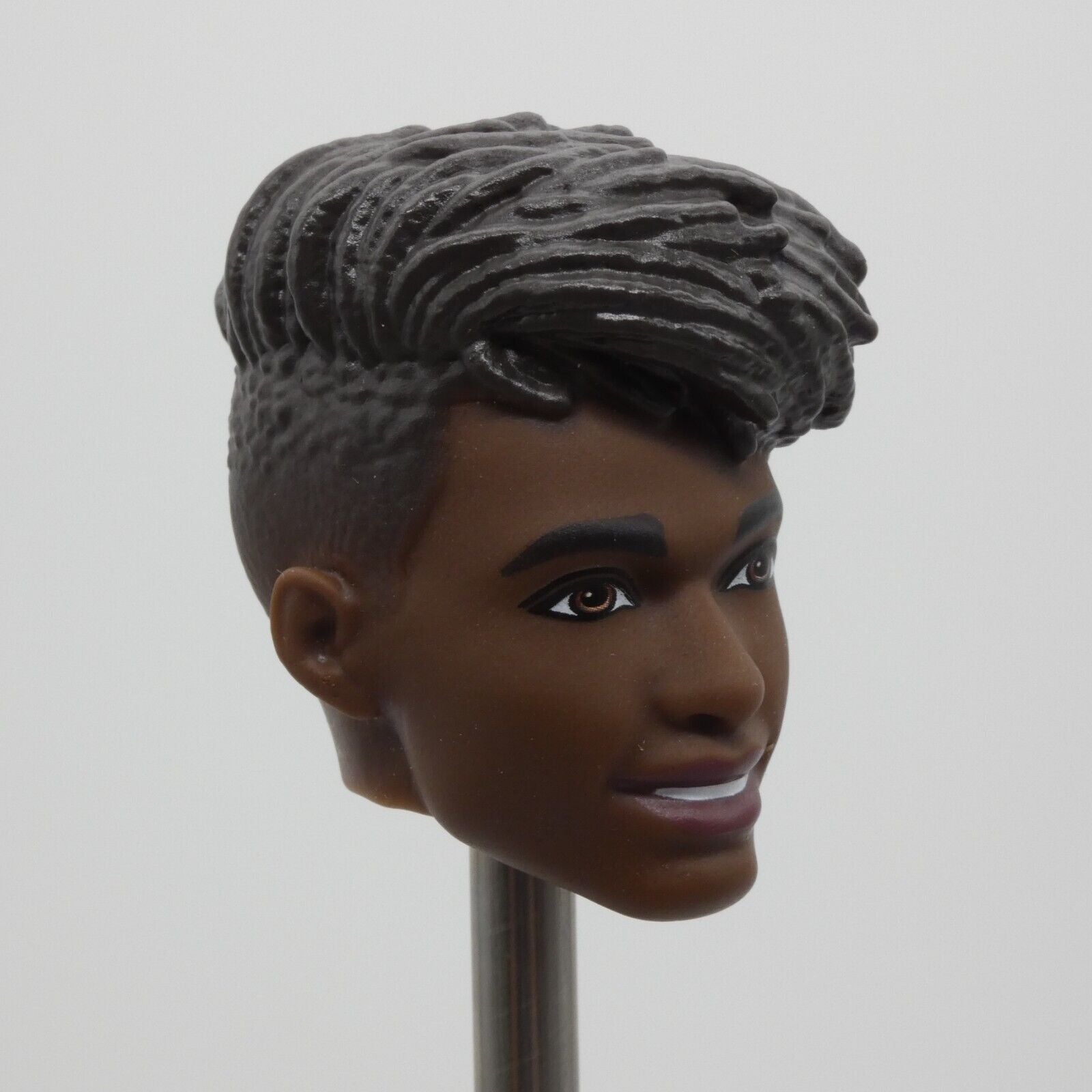 Barbie Fashionistas Ken Doll Head Spiky Quiff AA Dark Skin Tone 2022 HBV03