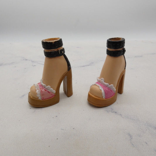 My Scene Delancey Jammin in Jamaica Doll Shoes Pink Platform Sandals C1224