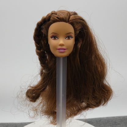 Barbie Birthday Wishes Doll Head Aphrodite Face Brown Hair 2015 Mattel CJY58