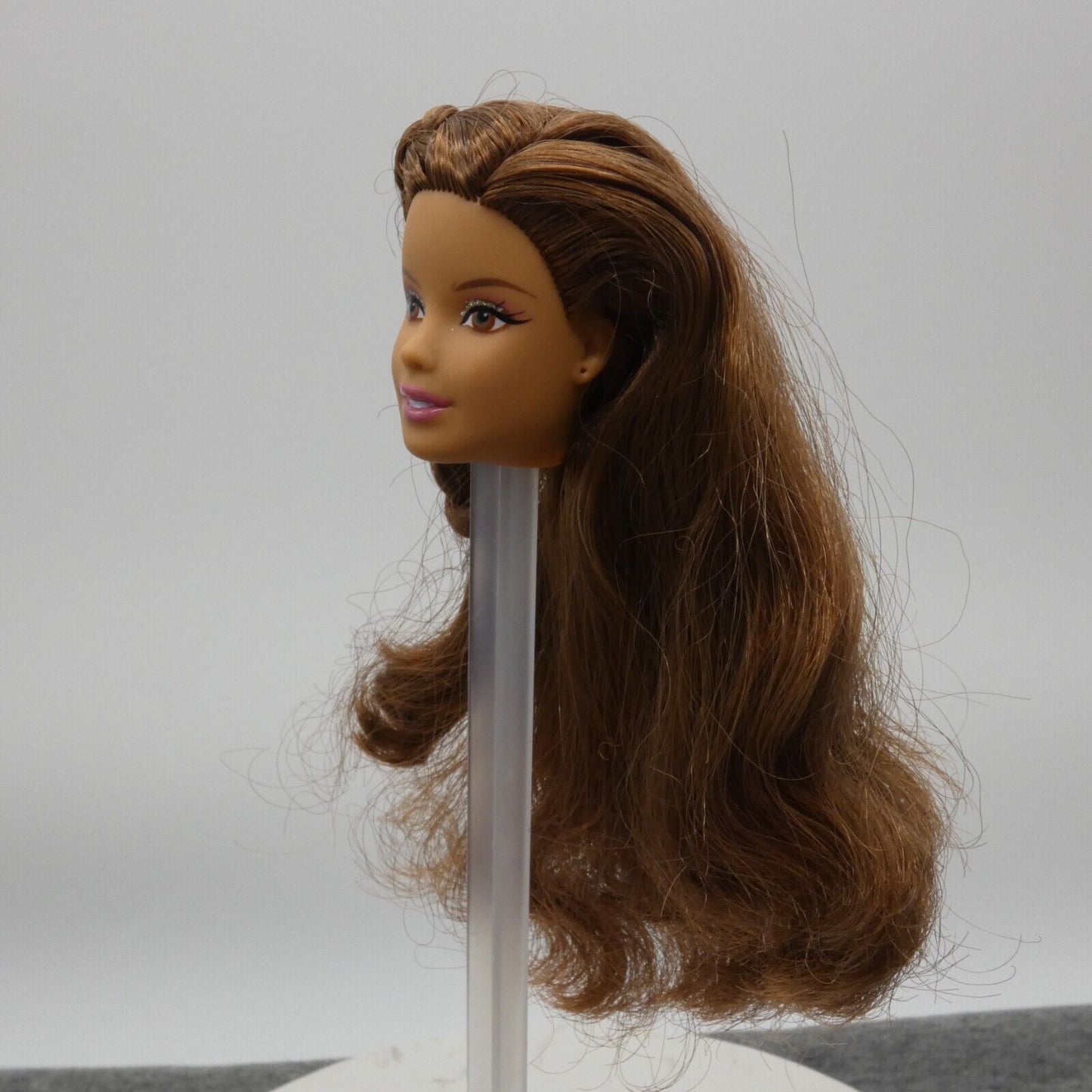 Barbie Birthday Wishes Doll Head Aphrodite Face Brown Hair 2015 Mattel CJY58