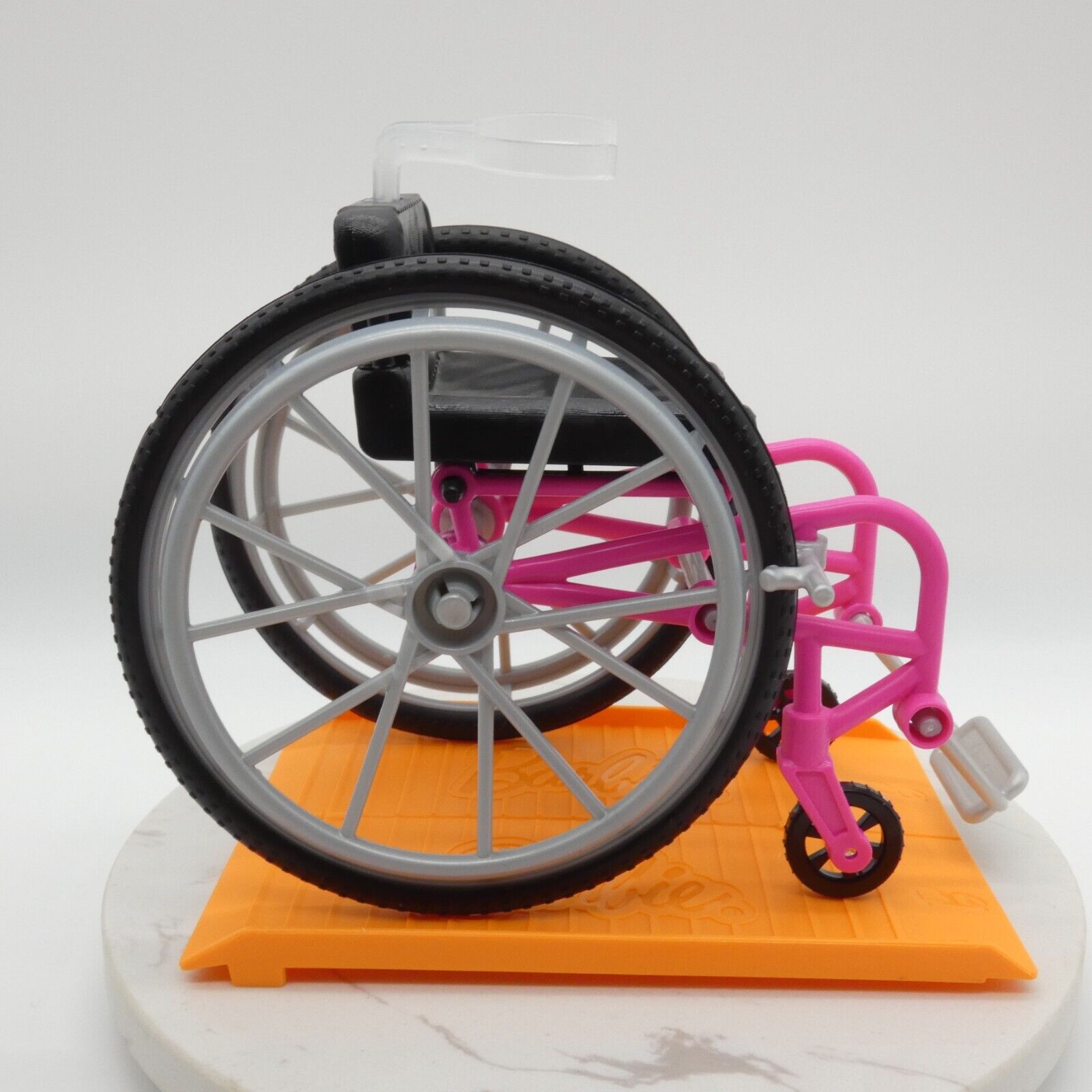 Barbie Doll Hot Pink Wheelchair With Orange Ramp Fashionistas 194 HJT14 Mattel