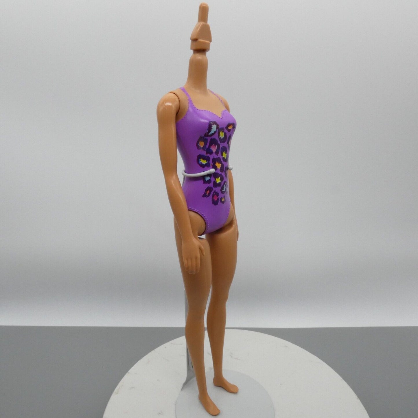 Barbie Beach Doll Body Only Hispanic Medium Skin Purple Molded Suit 2018 FJD98