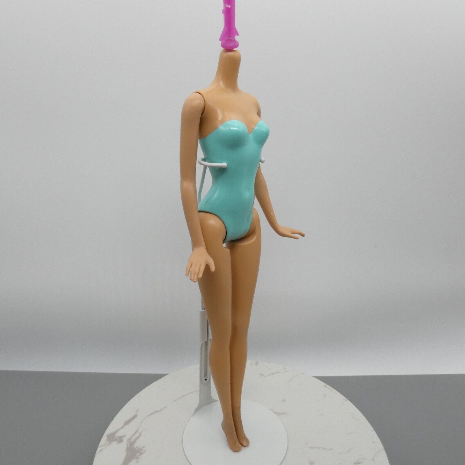 Barbie Doll Body Only 1999 Fashion Fever Straight Arms Turquoise Painted Suit