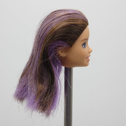 Barbie Skipper Babysitters Inc Doll Head Brown Purple Hair Light Skin 2019 GHV88