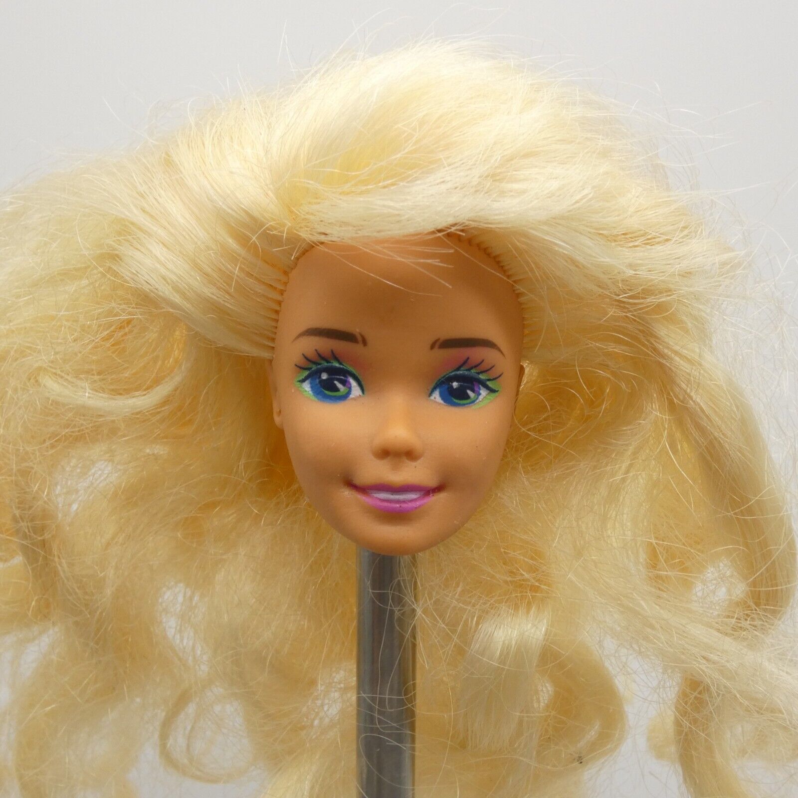 Barbie And The Beat Doll Head Superstar Face  Wavy Curly Hair 1989 Mattel 2751