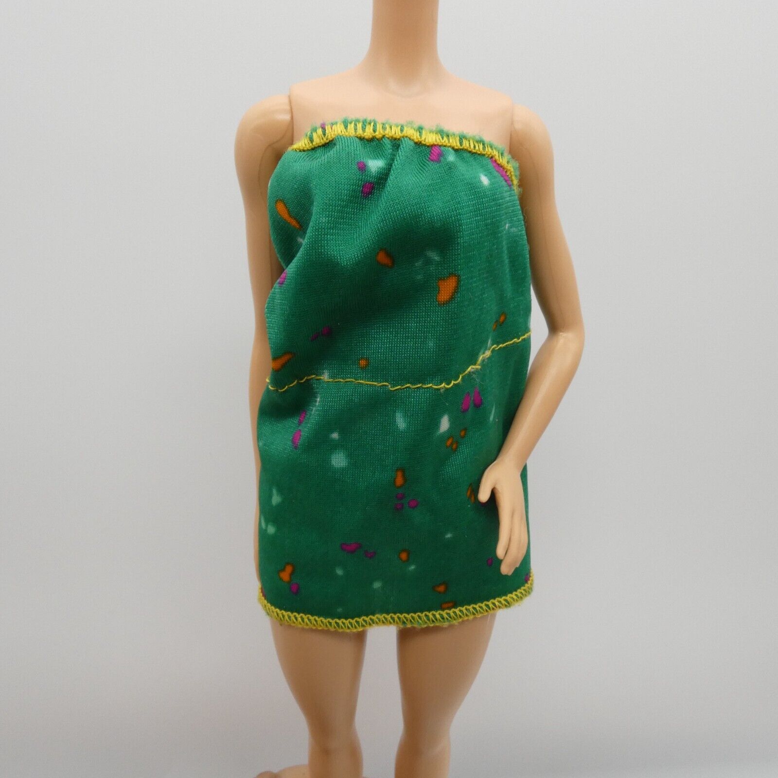 Barbie Fashion Extras Doll Tube Top Mini Dress Green Strapless 1979 Mattel 4907