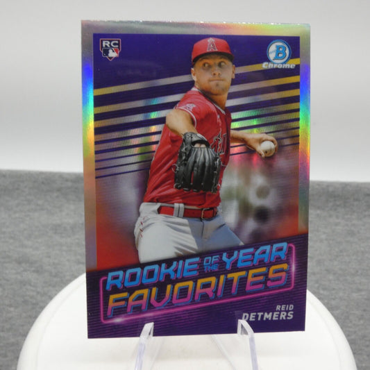 2022 Bowman Chrome Reid Detmers RC Rookie of the Year Favorites ROYF-14 Angels