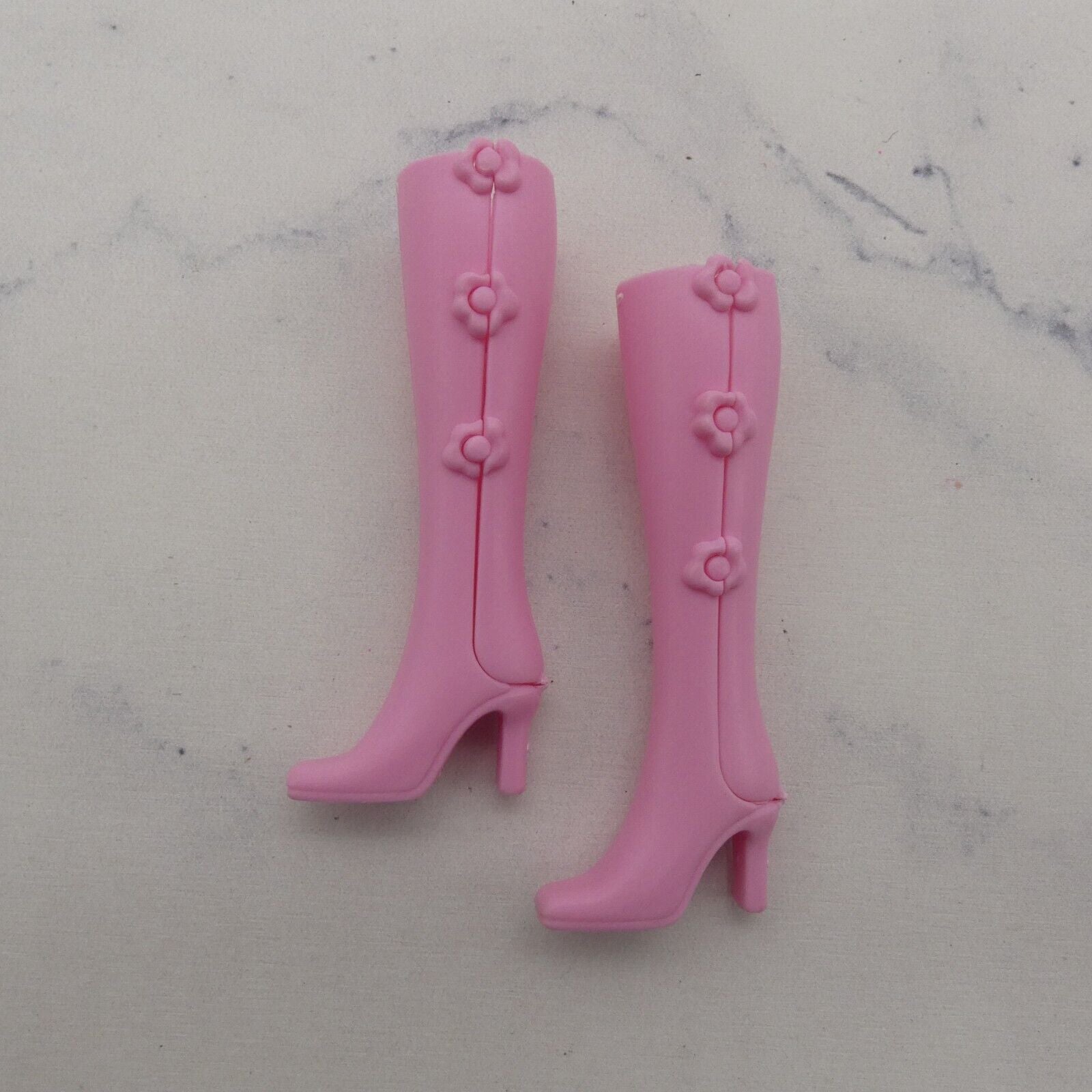 Barbie Doll Shoes Pink Heel Boots Zapatos Almost Knee High 2003  Fashion Fever