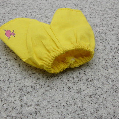 Barbie Doll Shorts Yellow Elastic Waist Pink Ballerina Emblem