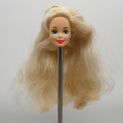 Barbie 1993 Happy Holidays Doll Head SuperStar Face Blonde Green Eyes 10824