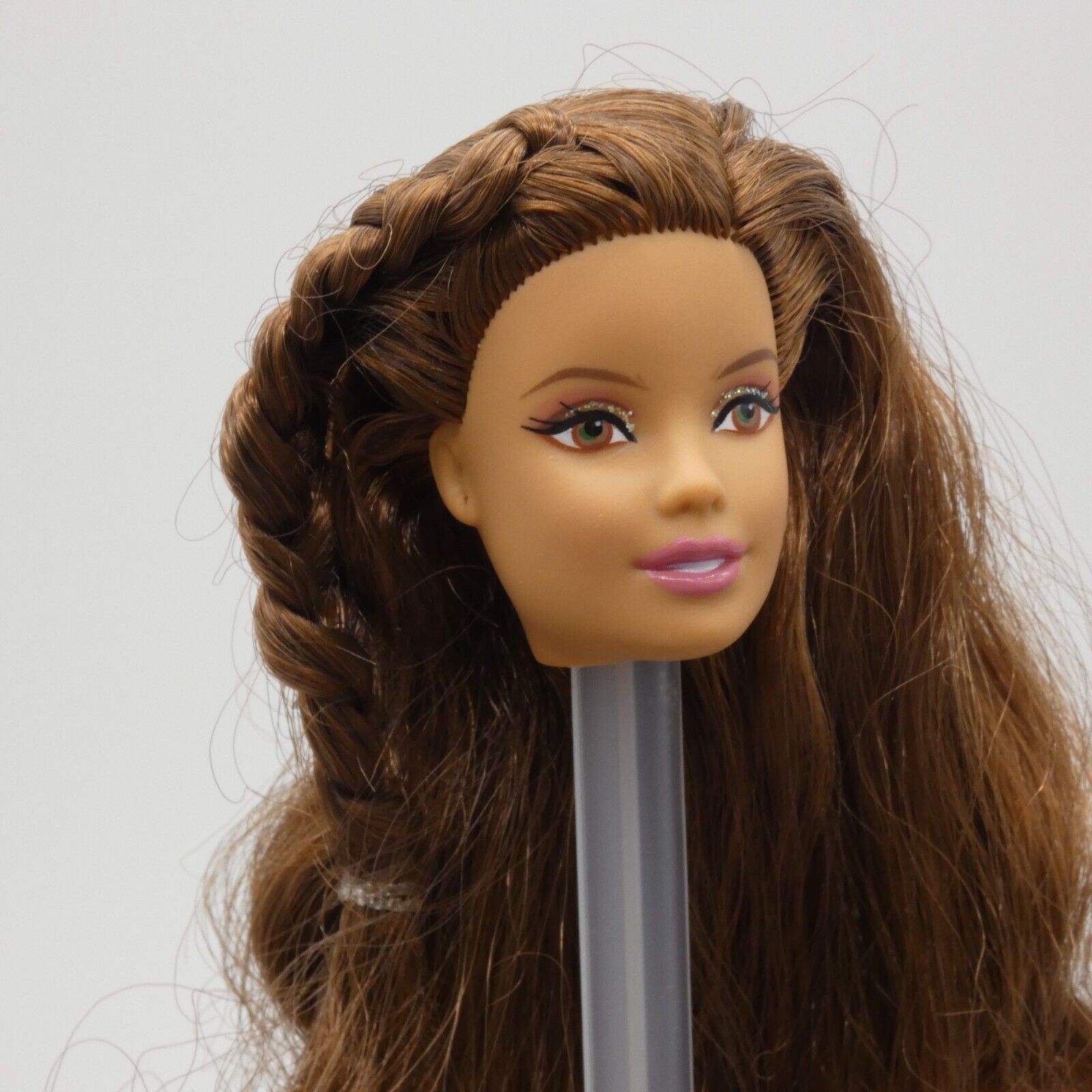 Barbie Birthday Wishes Doll Head Aphrodite Face Brown Hair 2015 Mattel CJY58