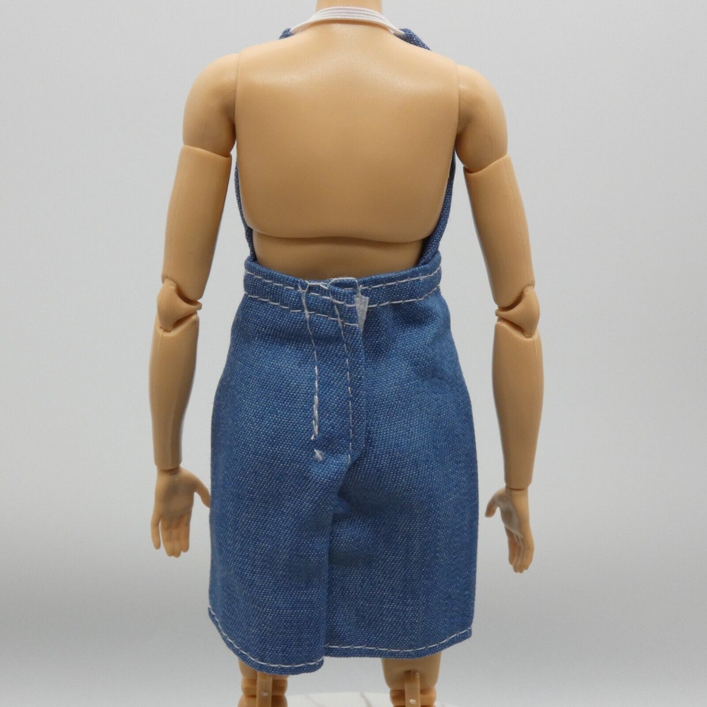 Barbie Doll Size Dress Blue Jean Denim Like Halter Fits Standard or Curvy Bodies