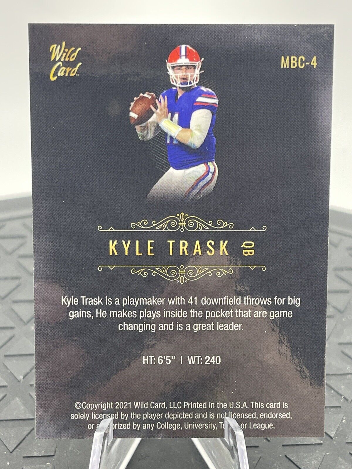 2021 Wild Card MATTE Premier Kyle Trask #MBC-4 Florida