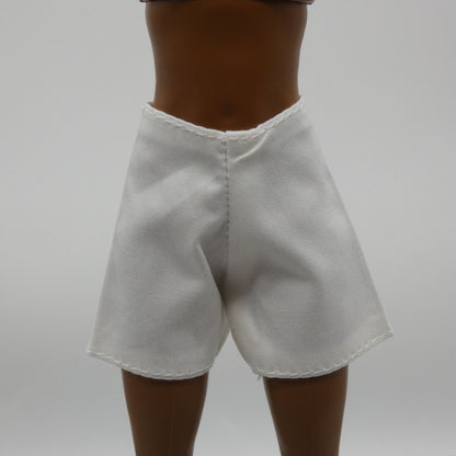 Barbie Doll Size Shorts White Paper Bag High Waist Fit Made to Move Model Muse