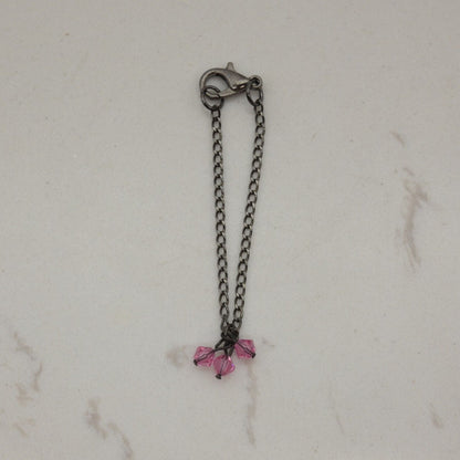 Necklace For Barbie Integrity Toys Size Doll Pink Faceted Pendant Gun Metal