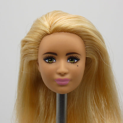 Barbie Paleontologist Doll Head Angel Goddess Face Blonde Green Eyes 2018 FJB12