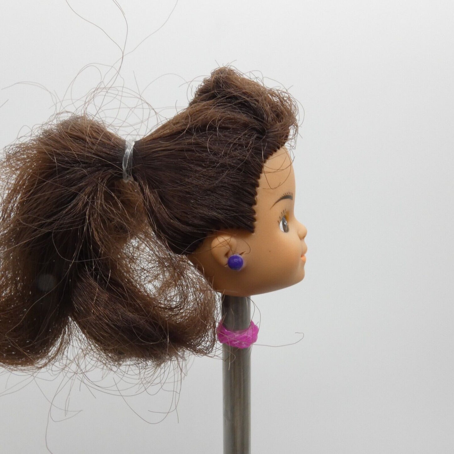 The Babysitters Club Kristy Doll Head Only 10" Brown Hair Ponytail 1991 Remco