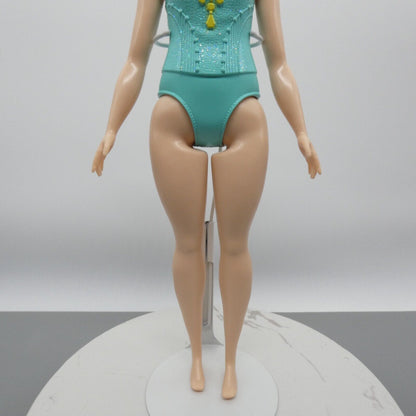 Barbie Dreamtopia Curvy Doll Body Only Turquoise Aqua Molded Bodysuit 2020 GJK16