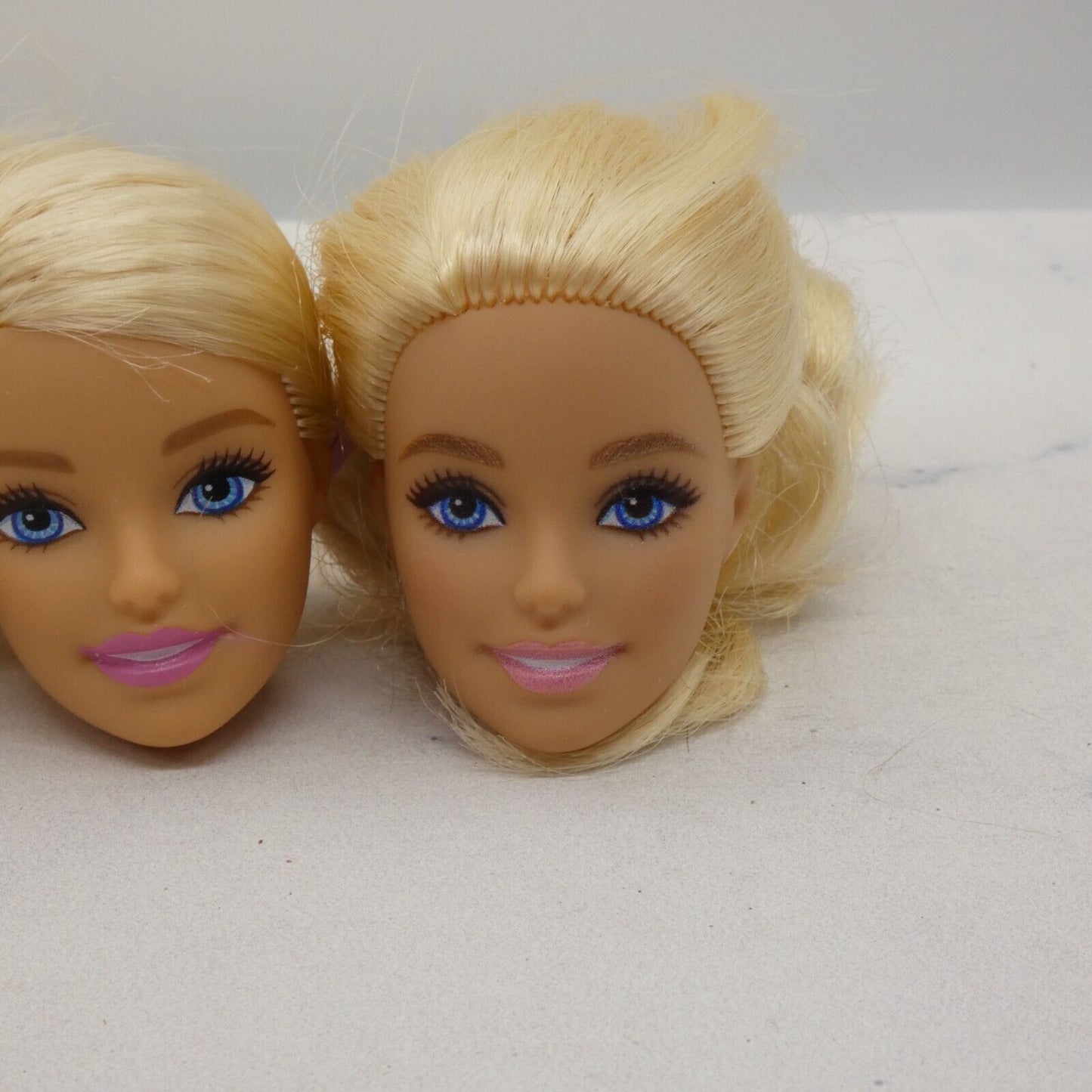 Barbie Doll Head Lot of 5 Heads Millie Face Blonde Blue Eyes Mattel JY13