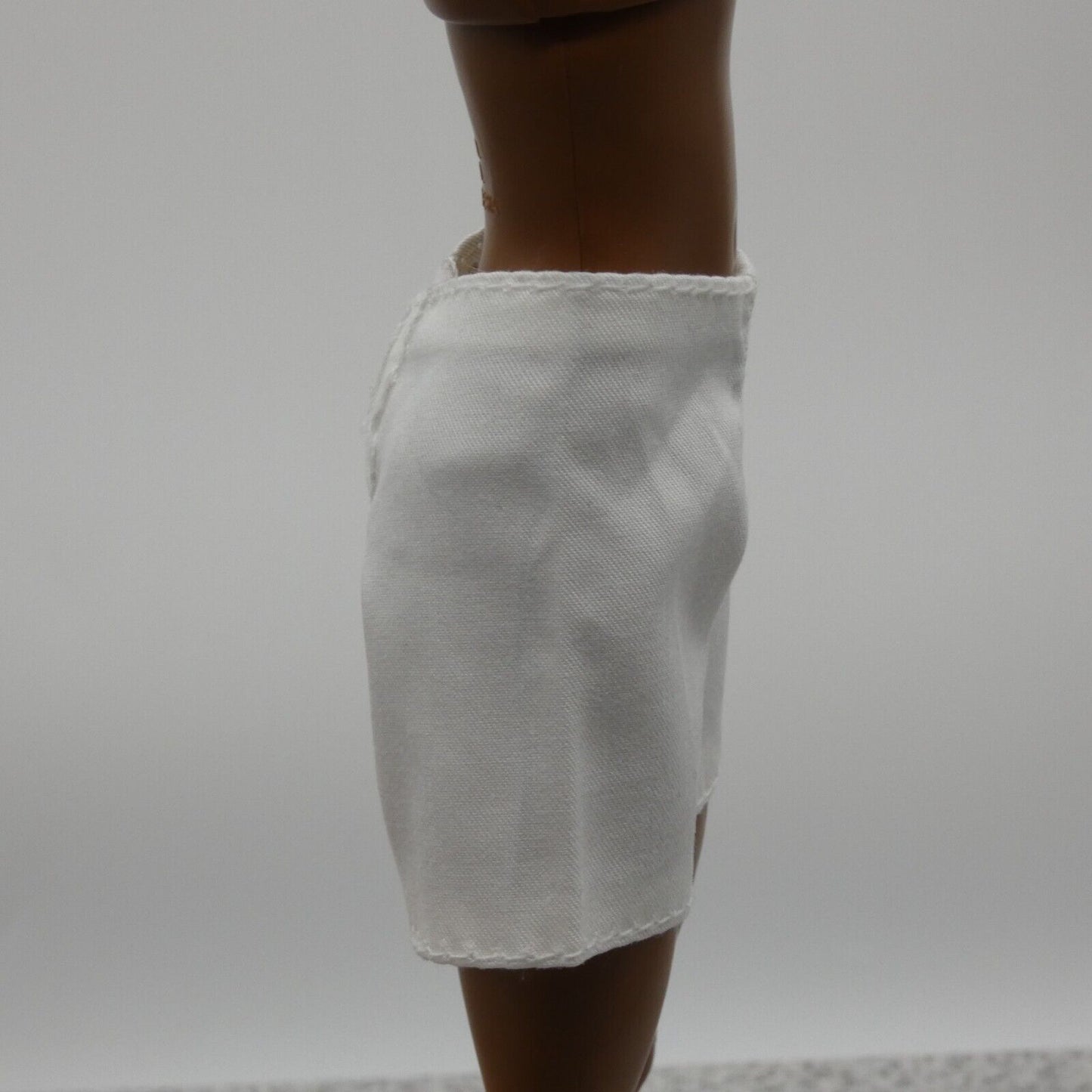 Barbie Doll Size Shorts White Paper Bag High Waist Fit Made to Move Model Muse