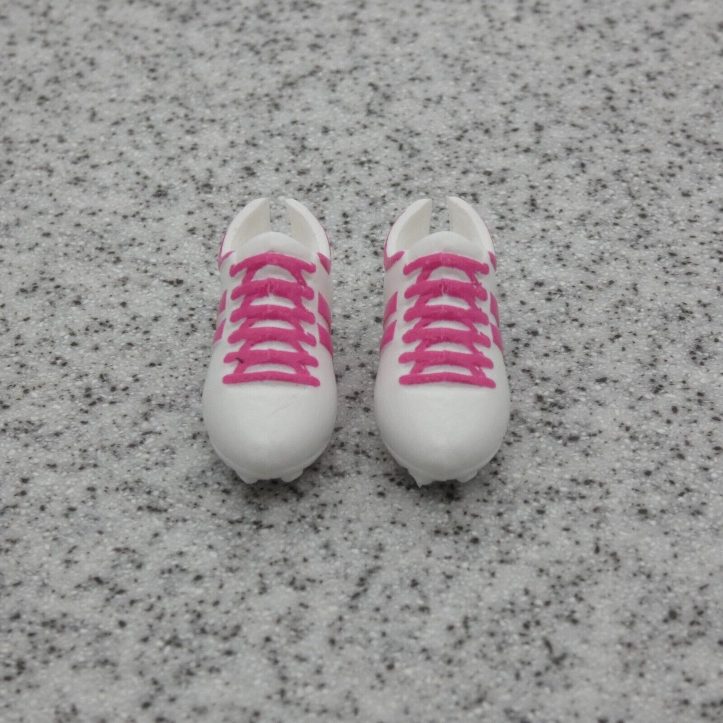 Barbie Careers Soccer Player Doll Cleats Shoes White Pink Stripes 2018 DVF69