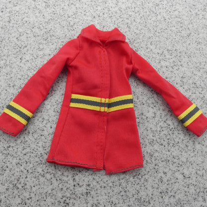 Barbie Careers Firefighter Doll Jacket Top Red Long Sleeve Collared 2015 DHB123